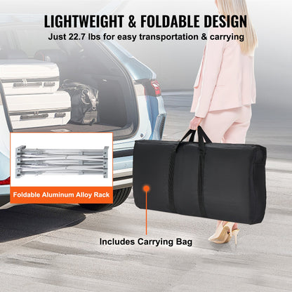 Portable Tradeshow Podium Table, 1300 x 465 x 950 mm, Display Exhibition Counter Stand Booth Fair with Wall, V952-LSZST20DCSLWFTXVPV0