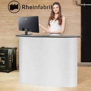Portable Tradeshow Podium Table, 1300 x 465 x 950 mm, Display Exhibition Counter Stand Booth Fair with Wall, V952-LSZST20DCSLWFTXVPV0