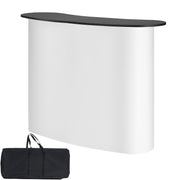 Portable Tradeshow Podium Table, 1300 x 465 x 950 mm, Display Exhibition Counter Stand Booth Fair with Wall, V952-LSZST20DCSLWFTXVPV0