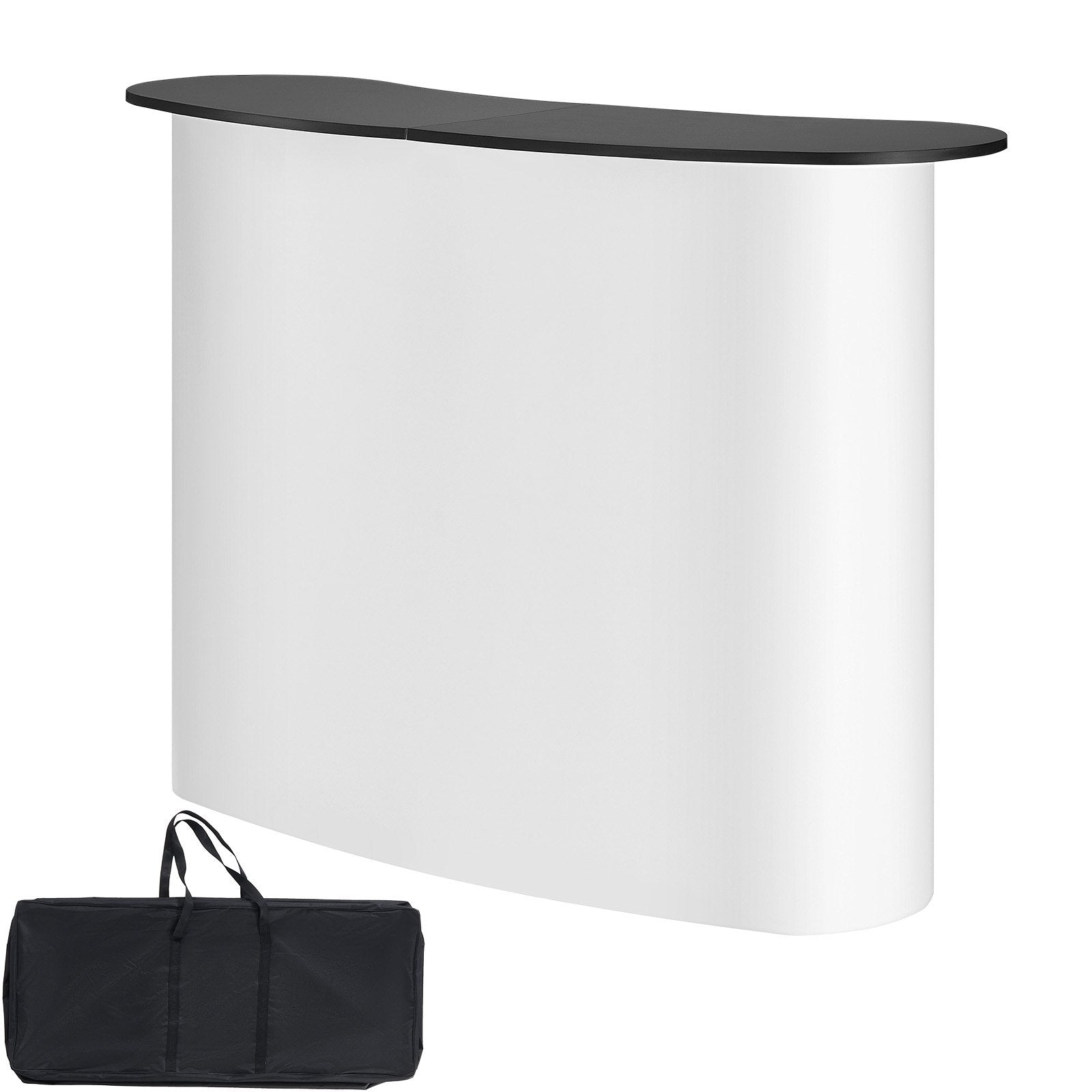 Portable Tradeshow Podium Table, 1300 x 465 x 950 mm, Display Exhibition Counter Stand Booth Fair with Wall, V952-LSZST20DCSLWFTXVPV0