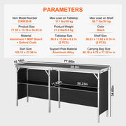 Extra Long Folding Portable Bar Table - Tradeshow Podium Table for Indoor V952-LSZST20ZDSZJFECDIV0