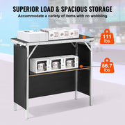 Folding Portable Bar Table, Tradeshow Podium Table for Indoor, Outdoor, Party, Picnic, Exhibition, Includes V952-LSZST20ZDSZJN1VEHV0