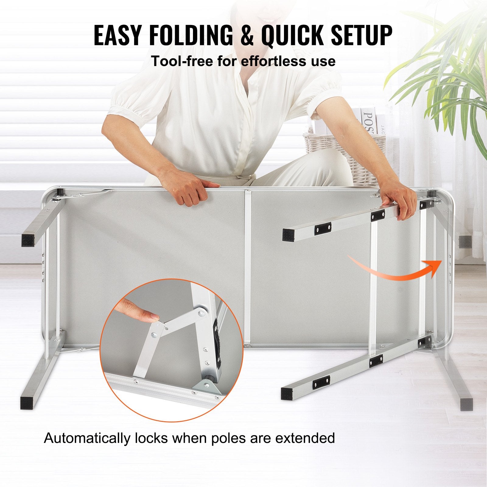 Folding Portable Bar Table, Tradeshow Podium Table for Indoor, Outdoor, Party, Picnic, Exhibition, Includes V952-LSZST20ZDSZJN1VEHV0