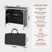 Folding Portable Bar Table, Tradeshow Podium Table for Indoor, Outdoor, Party, Picnic, Exhibition, Includes V952-LSZST20ZDSZJN1VEHV0