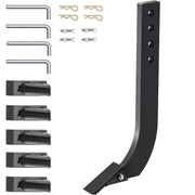 Box Blade Shank, 46.4cm Scarifier Shank, 4 Holes Box Scraper Shank, Ripper Shank with Removable Tapered Teeth and Pins, Adjustable Shanks Assembly for Replacement, Digging, Plowing, 4PCS