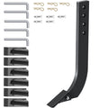 Box Blade Shank, 46.4cm Scarifier Shank, 4 Holes Box Scraper Shank, Ripper Shank with Removable Tapered Teeth and Pins, Adjustable Shanks Assembly for Replacement, Digging, Plowing, 5PCS