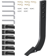 Box Blade Shank, 46.4cm Scarifier Shank, 4 Holes Box Scraper Shank, Ripper Shank with Removable Tapered Teeth and Pins, Adjustable Shanks Assembly for Replacement, Digging, Plowing, 5PCS