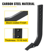 Box Blade Shank, 46.4cm Scarifier Shank, 4 Holes Box Scraper Shank, Ripper Shank with Removable Tapered Teeth and Pins, Adjustable Shanks Assembly for Replacement, Digging, Plowing, 5PCS