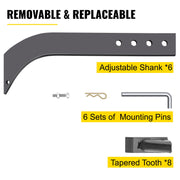 Box Blade Shank, 46.6 cm Scarifier Shank, 4 Holes Box Scraper Shank, Ripper Shank with Removable Tapered V952-LT4KHS6ZZ00000001V0