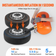 Tire Bead Seater, 5 Gal/19L Air Tire Bead Blaster with Pressure Gauge & Handle, 145 PSI Seating Tool Inflator V952-LTB5GAL145PSI1HJXV0