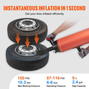 Tire Bead Seater, 2.4 Gal/9 L Air Tire Bead Blaster, 150 PSI Handheld Bead Bazooka, Portable Tire Inflator V952-LTBCQ9L145PSI37Y1V0