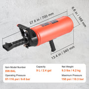 Tire Bead Seater, 2.4 Gal/9 L Air Tire Bead Blaster, 150 PSI Handheld Bead Bazooka, Portable Tire Inflator V952-LTBCQ9L145PSI37Y1V0