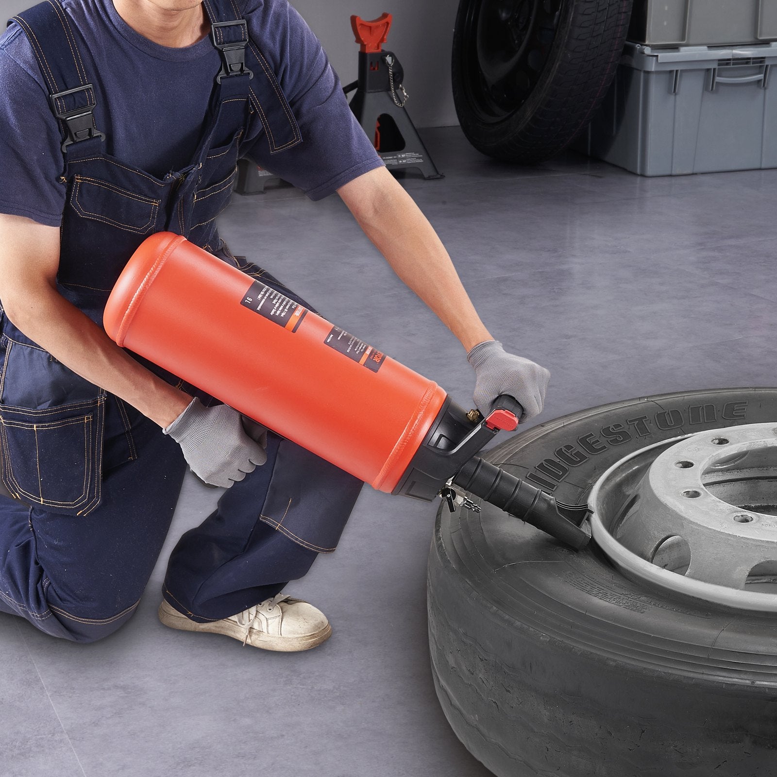 Tire Bead Seater, 2.4 Gal/9 L Air Tire Bead Blaster, 150 PSI Handheld Bead Bazooka, Portable Tire Inflator V952-LTBCQ9L145PSI37Y1V0