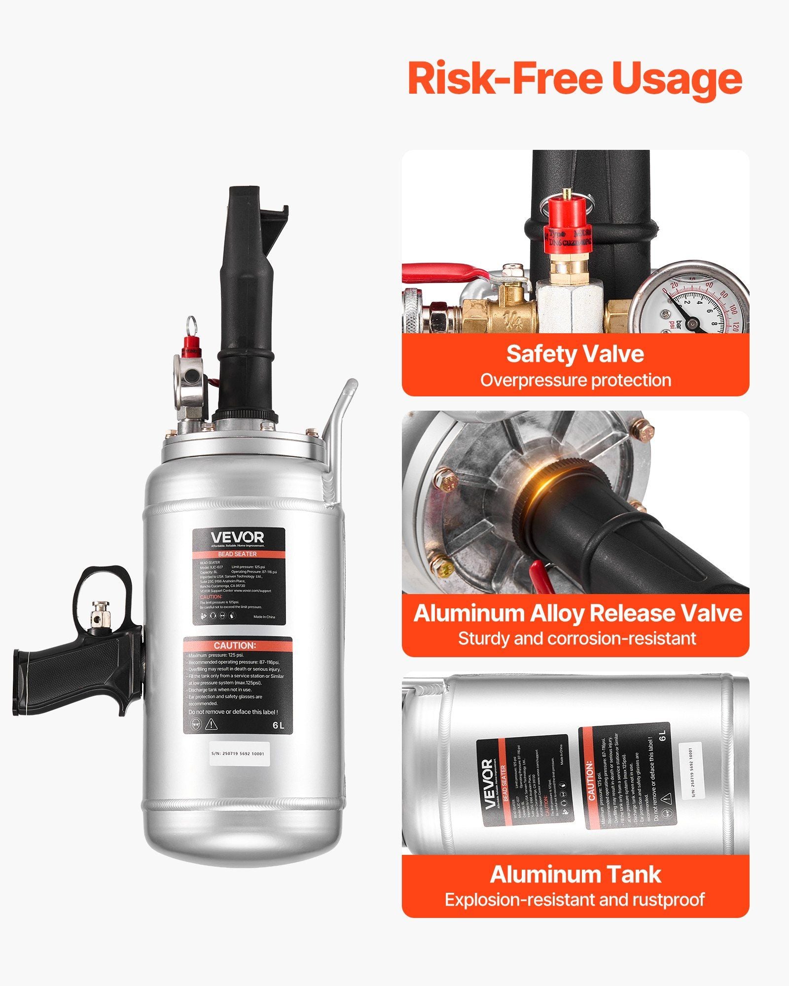 Portable Tire Bead Seater, 1.6 Gal / 6 L Air Bead Blaster, Handheld Tire Inflator Tool, 87-116 PSI Operating V952-LTBCQXBXS6LYYTCZ8001V0