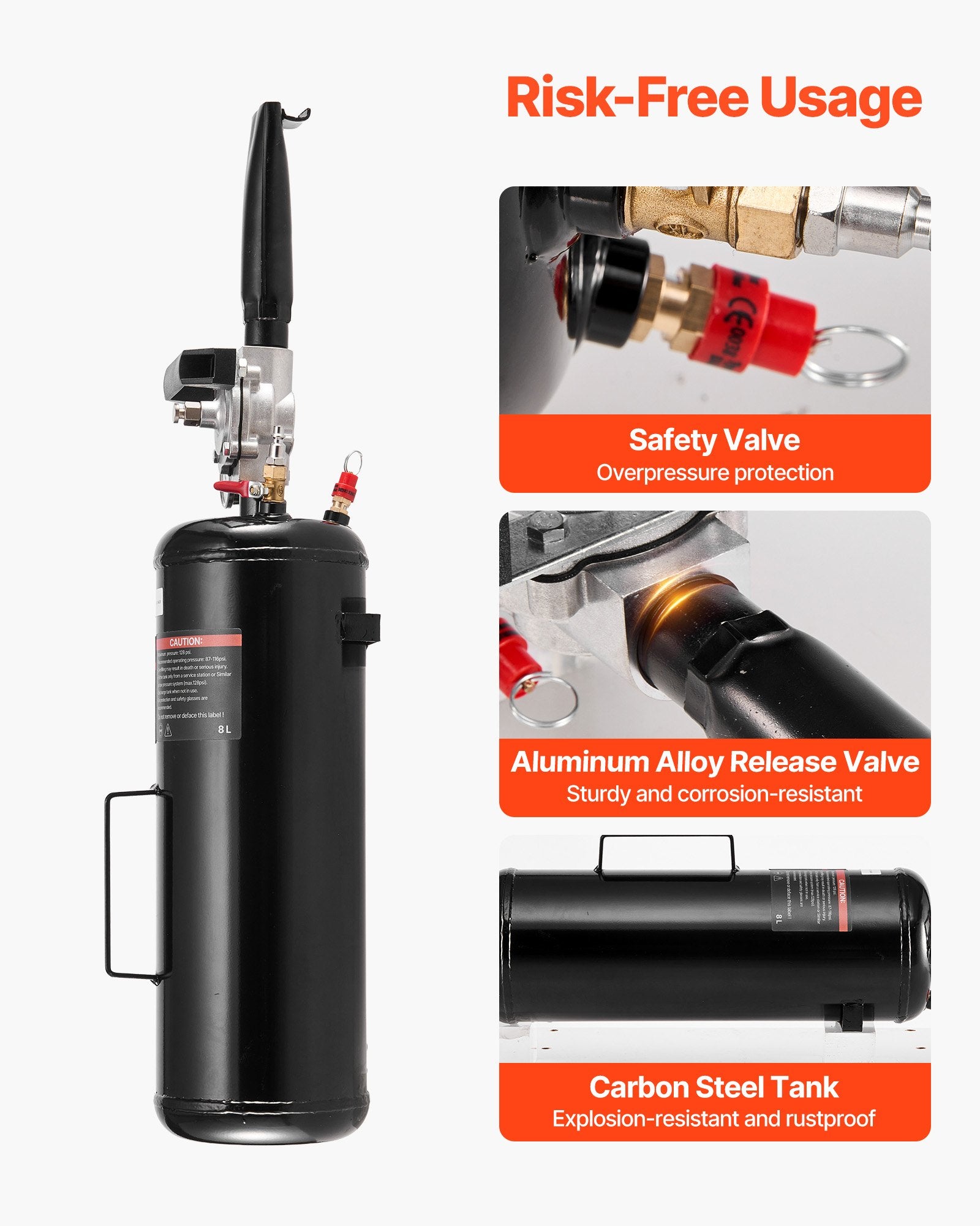 Portable Tire Bead Seater, 2.1 Gal / 8 L Air Bead Blaster, Handheld Tire Inflator Tool, 87-116 PSI Operating V952-LTBCQXBXS8LHEII7F001V0