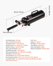 Portable Tire Bead Seater, 2.1 Gal / 8 L Air Bead Blaster, Handheld Tire Inflator Tool, 87-116 PSI Operating V952-LTBCQXBXS8LHEII7F001V0
