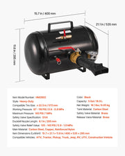 Air Tire Bead Seater, 5 Gal / 18.9 L, Heavy Duty Tire Bead Blaster Tool, 87-116 PSI Operating Pressure, Air V952-LTBCQXZXS5GAFKQSV001V0