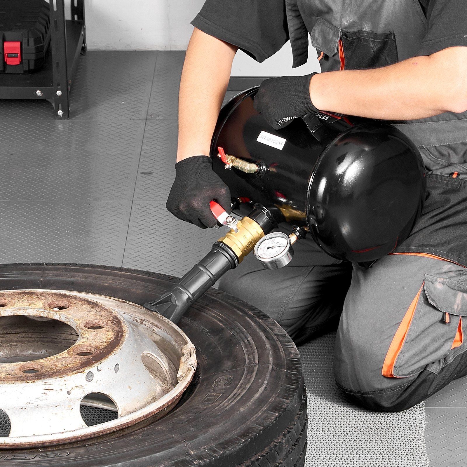 Air Tire Bead Seater, 5 Gal / 18.9 L, Heavy Duty Tire Bead Blaster Tool, 87-116 PSI Operating Pressure, Air V952-LTBCQXZXS5GAFKQSV001V0