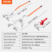 Tire Mount Demount Tool, 571-622 mm Manual Steel Tire Changer Mount Demount Removal Tool, with Extra Bead V952-LTCZJHSPS0AF6F9BYV0