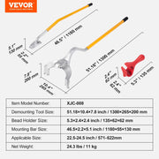 Tire Mount Demount Tool, 571- 622 mm Manual Steel Tire Changer Mount Demount Removal Tool, with Extra Bead V952-LTCZJHSPSL7IJPEMDV0