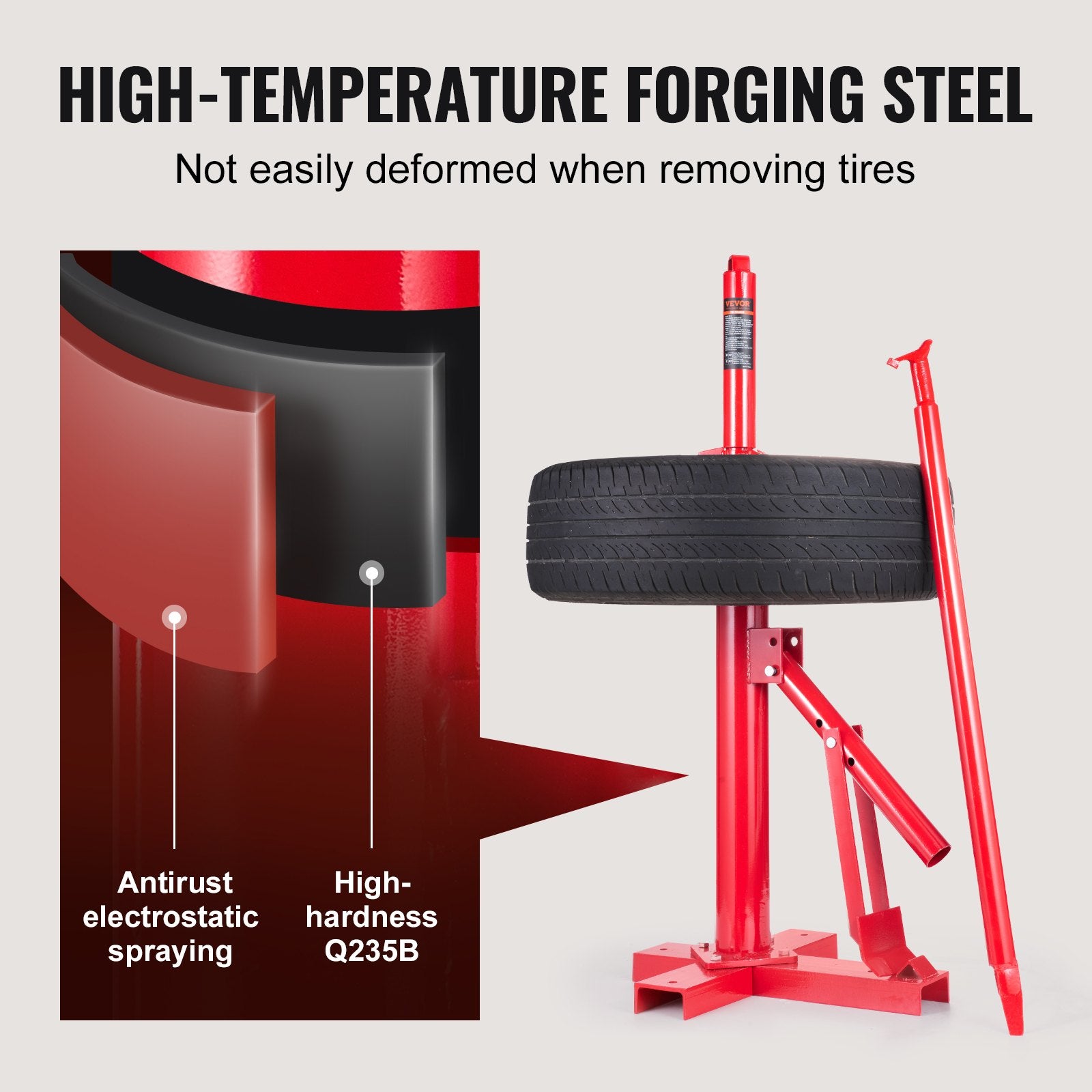 Manual Tire Changer, Portable Hand Bead Breaker Mounting Tool for 203 - 406 mm Tires, Compatible with Car V952-LTCZJZGSHSKRERD9OV0
