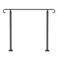 Handrails for Outdoor Steps, Fit 1-3 Steps Wrought Iron Handrail, Outdoor Stair Railing, Adjustable Front V952-LTFS1.2MLZFS00001V0