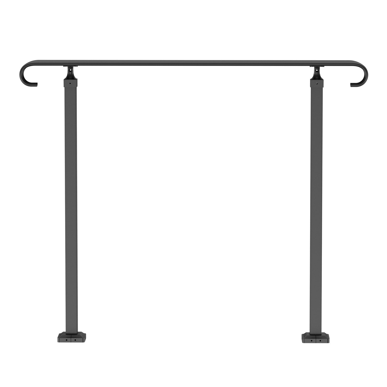 Handrails for Outdoor Steps, Fit 1-3 Steps Wrought Iron Handrail, Outdoor Stair Railing, Adjustable Front V952-LTFS1.2MLZFS00001V0