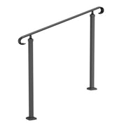 Handrails for Outdoor Steps, Fit 1-3 Steps Wrought Iron Handrail, Outdoor Stair Railing, Adjustable Front V952-LTFS1.2MLZFS00001V0