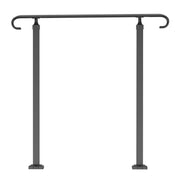 Handrails for Outdoor Steps, Fit 1-3 Steps Outdoor Stair Railing, Wrought Iron Handrail, Adjustable Front V952-LTFS1MLZFS0000001V0