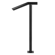 Single Post 1-2, Black Steel Railing 441LBS Capacity Baking Varnish Iron Stairs Stylish Handrails for Outdoor V952-LTFS2BXYGLZHS0001V0