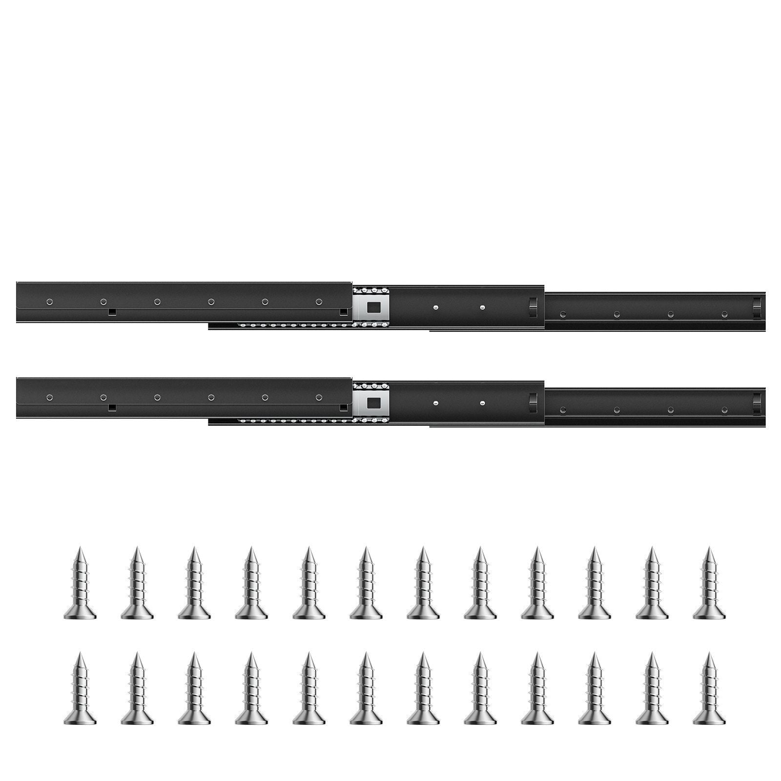 Undermount Drawer Slides, 16 inch, Full Extension Ball Bearing Under Stair Cabinet Rails, 260 LB Load V952-LTJHG16YC260XCXUUV0
