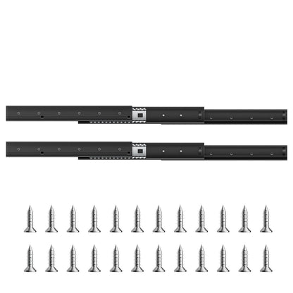 Undermount Drawer Slides, 16 inch, Full Extension Ball Bearing Under Stair Cabinet Rails, 260 LB Load V952-LTJHG16YC260XCXUUV0