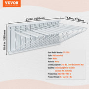 Wall Mount Blueprint Storage Rack Blueprint Holder with 12 Pivot Brackets V952-LTJJS12CBGS0O6TS3V0
