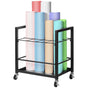 Blueprint Storage Rack, 12 Slots Blueprint Holder with Wheels, Mobile Metal Blueprint Storage Cart for Map V952-LTJJS12CLDS050UB8V0
