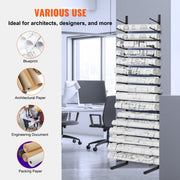 Blueprint Storage Rack, Hanging Poster Display Rack 16-Tier, Vertical Blueprint Roll File Holder 2 V952-LTJJS16CLDS0NSQ0RV0