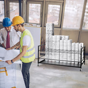 Blueprint Storage Rack 50 Slots Mobile Roll File Holder for Architectural V952-LTJJS50CLDS018IB0V0