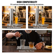 Beer Drip Tray, 304 Stainless Steel Kegerator Drip Trays with 4 Non-Slip Rubber Pads and Detachable Cover, V952-LTJZCGDSPW00FW1N4V0