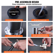Kegerator Tower Kit, Dual Taps Beer Conversion Kit, Stainless Steel Keg Beer Tower Dispenser with Dual Gauge V952-LTJZSBDYQOHQSL9KEV0