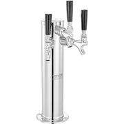 Triple Taps Draft Beer Tower Dispenser, Stainless Steel Keg Beer Tower, Kegerator Tower Kit with V952-LTJZSLTW0000YSVLCV0
