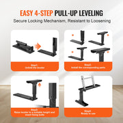 Ladder Levler, 29.8 L x 11.4-18 in H Support Surface, Steel Ladder Leveling Tool, Folding Pitch Hopper, Stair V952-LTTZZCG29INCD6LGSV0