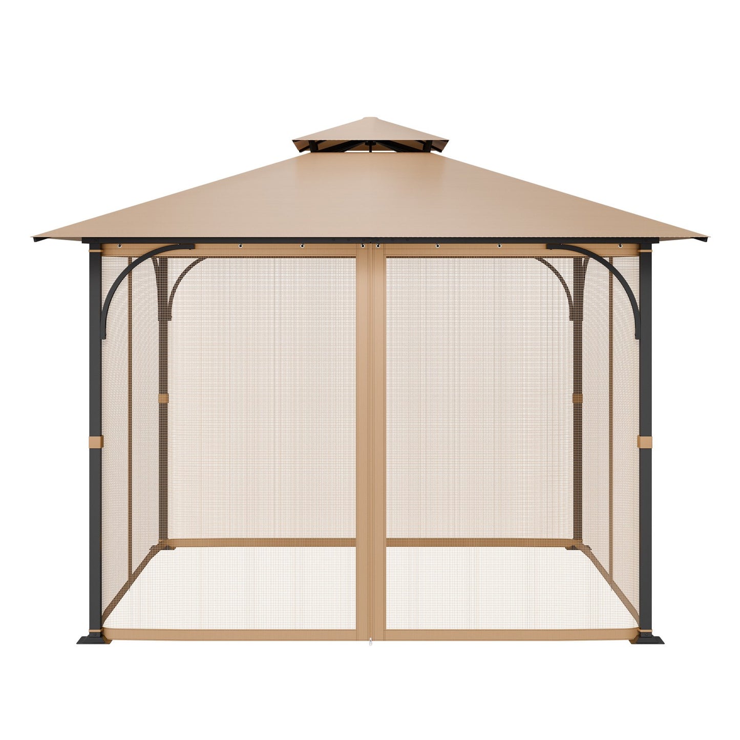 Gazebo Netting Replacement, Fit Most 10 x 10 x 7 FT Gazebo Curtain, Outdoor Garden Net, 4-Panel Sidewall Mesh V952-LTWZDL10FT10VJ6F0V0