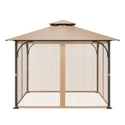 Gazebo Netting Replacement, Fit Most 10 x 10 x 7 FT Gazebo Curtain, Outdoor Garden Net, 4-Panel Sidewall Mesh V952-LTWZDL10FT10VJ6F0V0