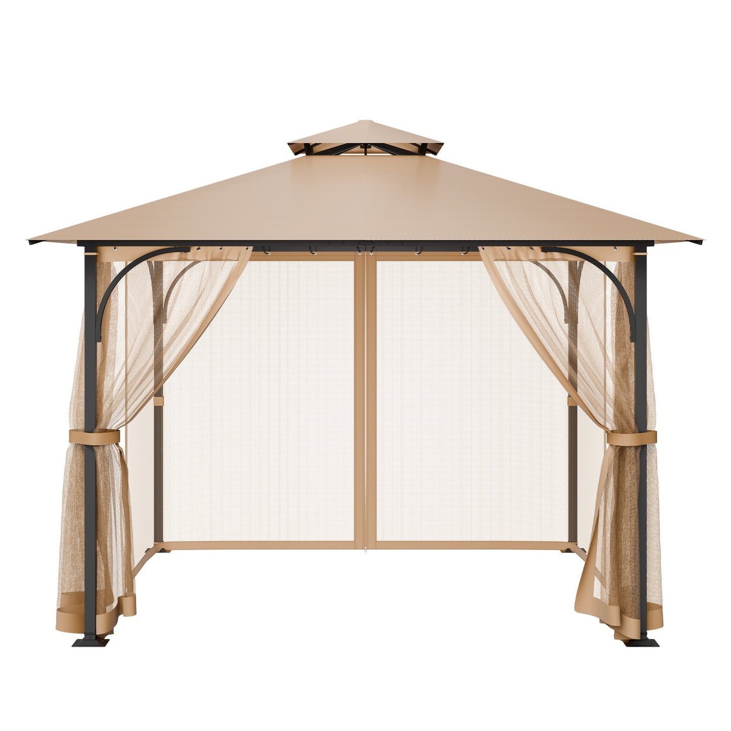 Gazebo Netting Replacement, Fit Most 10 x 10 x 7 FT Gazebo Curtain, Outdoor Garden Net, 4-Panel Sidewall Mesh V952-LTWZDL10FT10VJ6F0V0