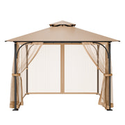 Gazebo Netting Replacement, Fit Most 10 x 10 x 7 FT Gazebo Curtain, Outdoor Garden Net, 4-Panel Sidewall Mesh V952-LTWZDL10FT10VJ6F0V0