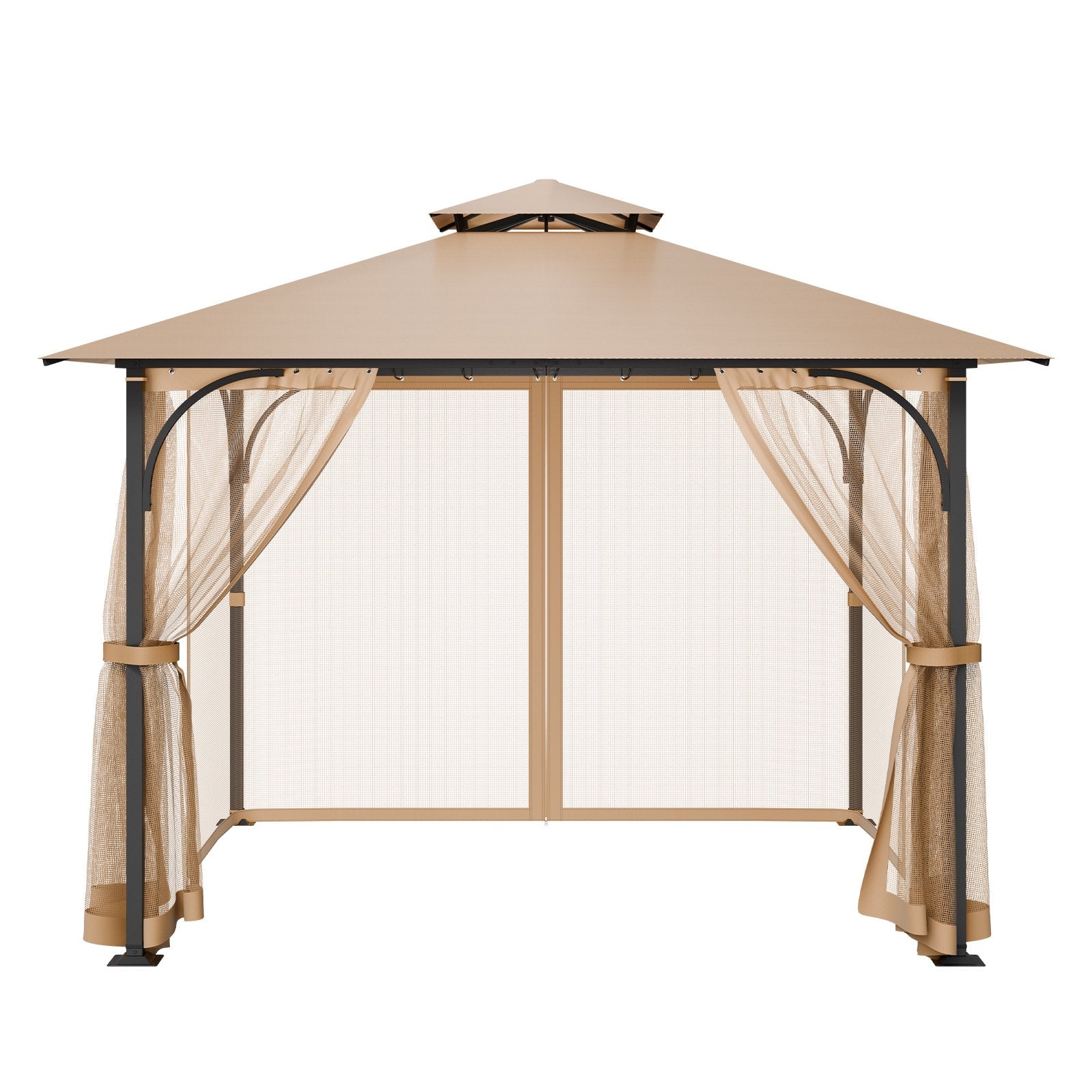 Gazebo Netting Replacement, Fit Most 10 x 10 x 7 FT Gazebo Curtain, Outdoor Garden Net, 4-Panel Sidewall Mesh V952-LTWZDL10FT10VJ6F0V0