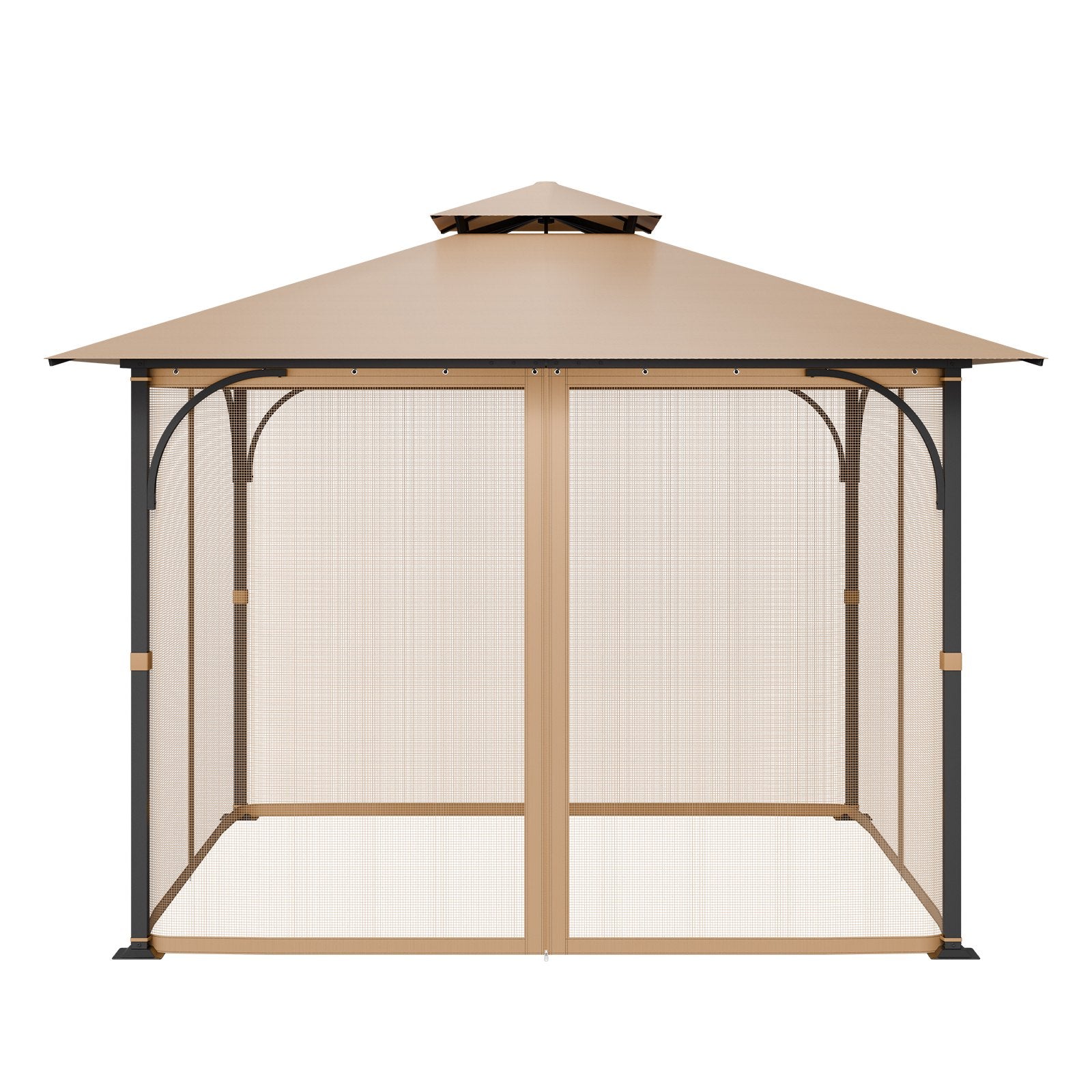 Gazebo Netting Replacement, Fit Most 10 x 10 x 7 FT Gazebo Curtain, Outdoor Garden Net, 4-Panel Sidewall Mesh V952-LTWZDL10FT10VJ6F0V0