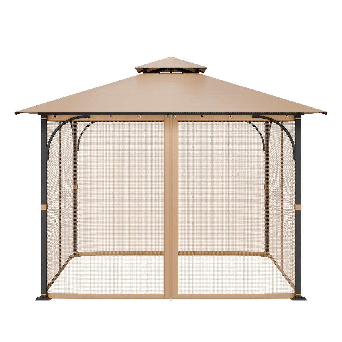 Gazebo Netting Replacement, Fit Most 10 x 10 x 7 FT Gazebo Curtain, Outdoor Garden Net, 4-Panel Sidewall Mesh V952-LTWZDL10FT10VJ6F0V0