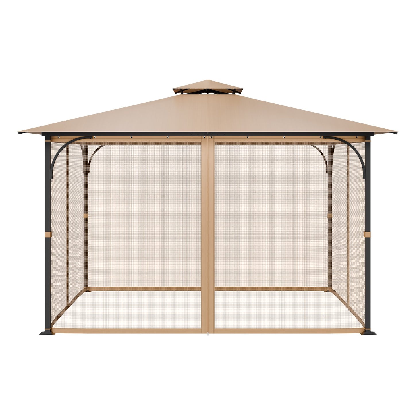 Gazebo Netting Replacement, Fit Most 10 x 12 x 7.3 FT Gazebo, Outdoor Garden Gazebo Net, 4-Panel Sidewall V952-LTWZDL10FT12CIV6IV0