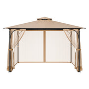 Gazebo Netting Replacement, Fit Most 10 x 12 x 7.3 FT Gazebo, Outdoor Garden Gazebo Net, 4-Panel Sidewall V952-LTWZDL10FT12CIV6IV0