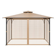 Gazebo Netting Replacement, Fit Most 10 x 12 x 7.3 FT Gazebo, Outdoor Garden Gazebo Net, 4-Panel Sidewall V952-LTWZDL10FT12CIV6IV0